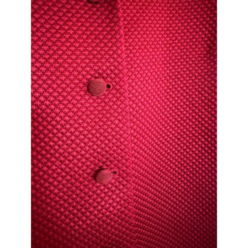 Talbots Raspberry Red Silk Wool Textured Blazer Size 8 - Picture 3 of 11